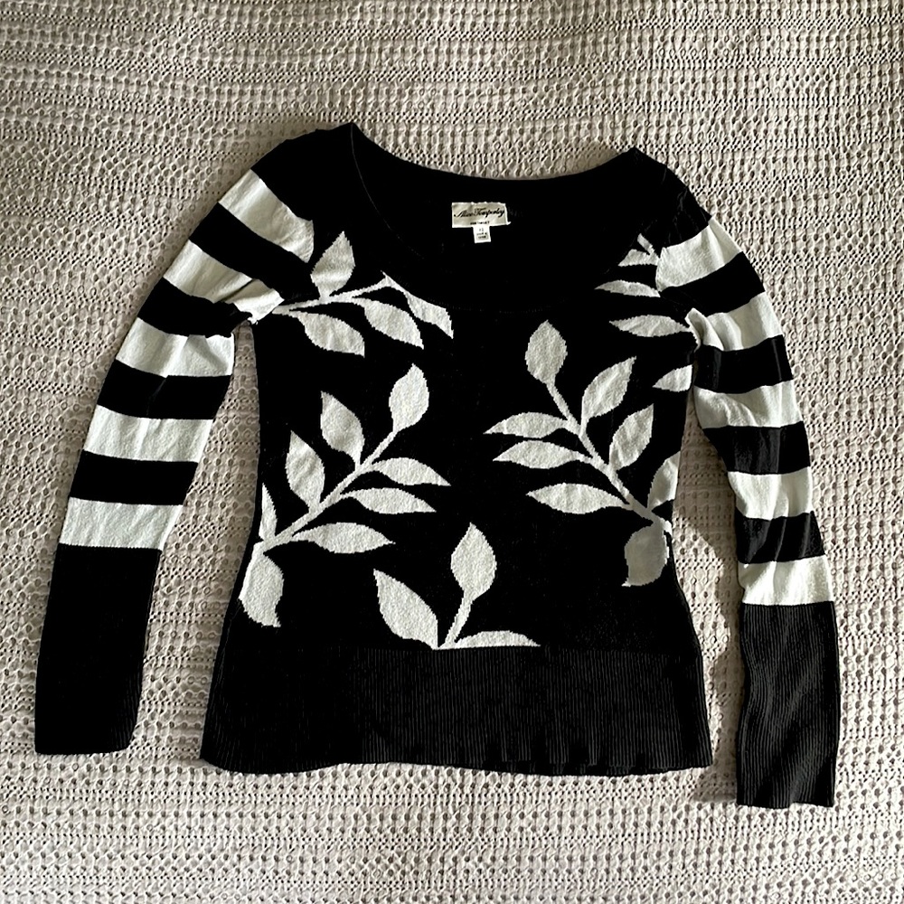 Black & White Floral Alice Temperley for Target Sweater